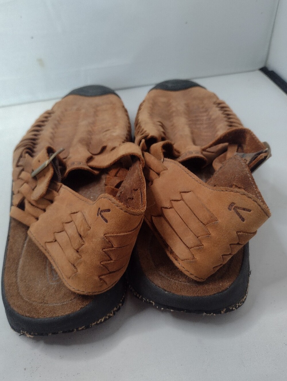 Keen Fisherman Sandals Men’s 10 Brown Woven Leather Closed Toe  Hiking NN - Picture 4 of 5